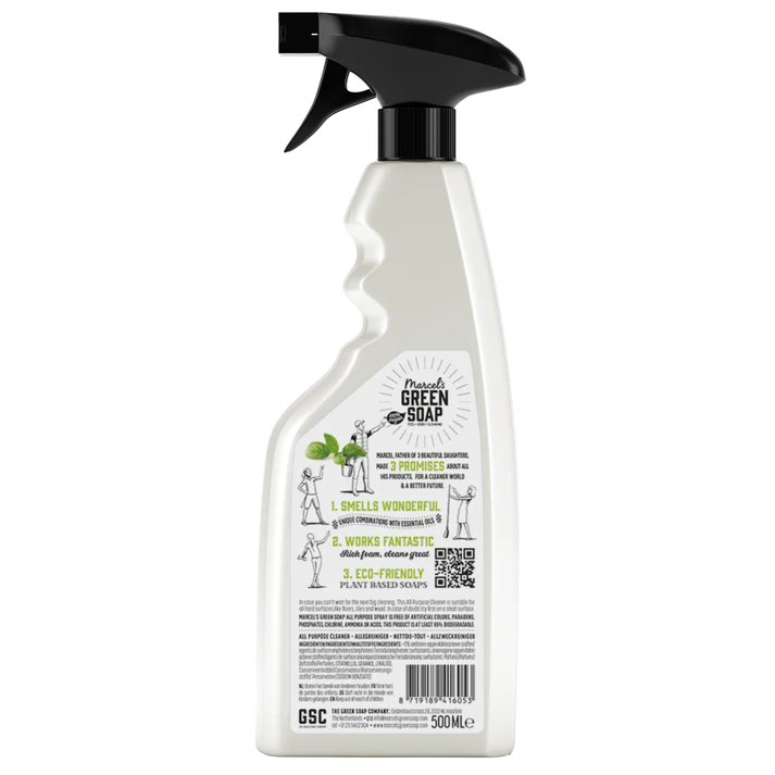 Marcel's Green Soap Biologisch Afbreekbare Allesreiniger spray Basilicum & Vetiver 500ml