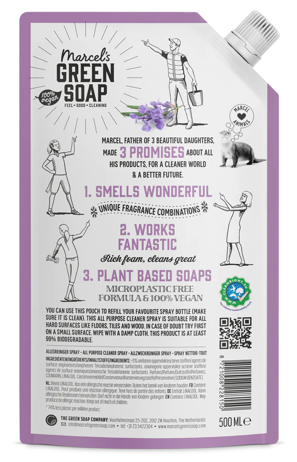 Marcel's Green Soap Allesreiniger Spray Refill Lavendel & Rozemarijn