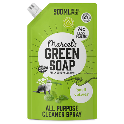 Marcel's Green Soap Allesreiniger Spray Refill Basilicum & Vetiver 500ml