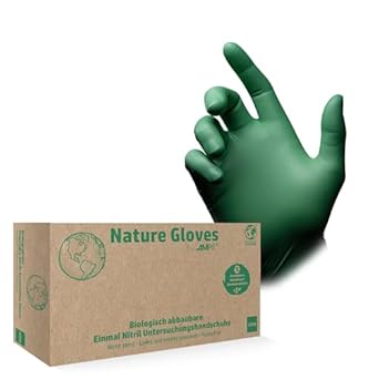 Ampri Nature Gloves biologisch afbreekbare nitril handschoenen van medische kwaliteit per 100 stuks