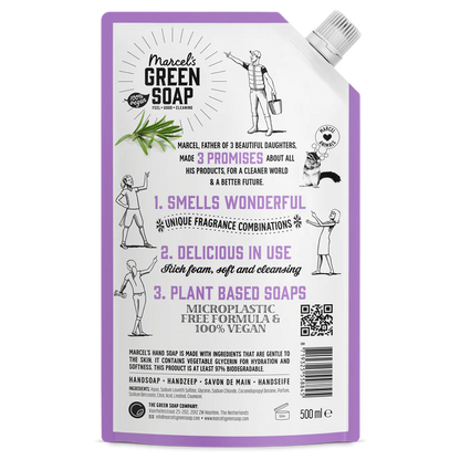 Marcel's Green Soap Handzeep Refill Lavendel & Rozemarijn 500ml