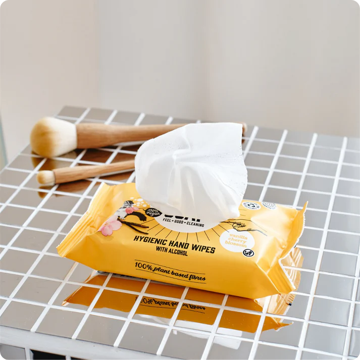 Marcel's Green Soap Hygiënische Handdoekjes Vanille & Kersenbloesem met Alcohol