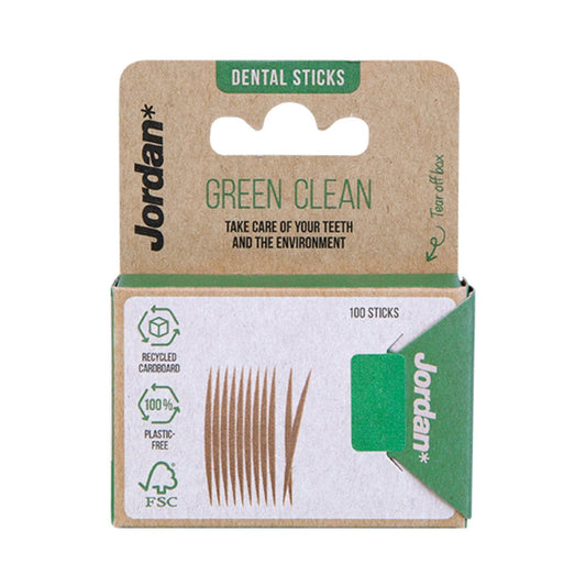 Jordan Green Clean tandenstokers per 100 stuks