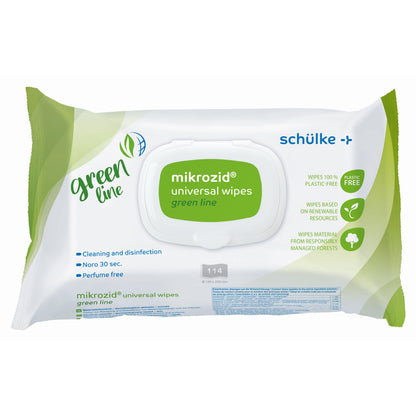 Mikrozid® green line 100% plasticvrije desinfectie doekjes per 114 stuks